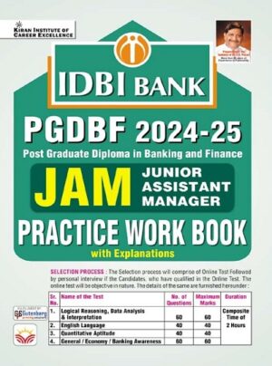 IDBI Bank PGDBF 2024 to 2025 JAM (Junior Assistant Manager) Practice Work Book With Explanation (English Medium) (4704)