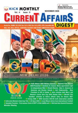 KICX Monthly Current Affairs Digest November 2026 (English Medium) (6262)