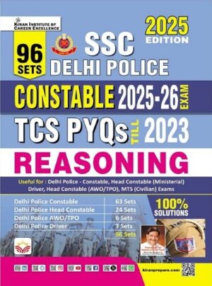 SSC Delhi Police Constable Reasoning TCS PYQs Exam Total 96 Sets 2025 Edition (English Medium) (4926)