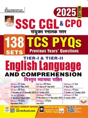 SSC CGL and CPO Tier 1 and Tier 2 English Language and Comprehension TCS PYQs 138 Sets (Hindi Medium) (5237)