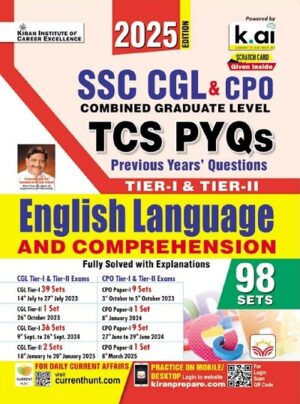 SSC CGL and CPO Tier 1 and Tier 2 English Language and Comprehension TCS PYQs 98 Sets 2025 Edition (English Medium) (5395)
