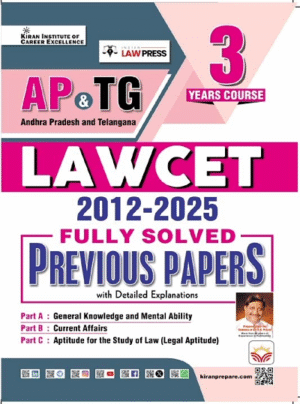 AP & TG LAWCET Previous Year Solved Papers  2012 - 2025 Three Years Course (English Medium) (5875)