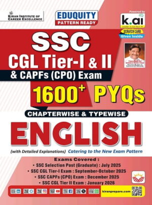 SSC CGL Tier 1 & Tier 2 & CPO English Language Chapterwise & Typewise 1600+ PYQs Only Eduquity Pattern Ready PYQs 2026 Edition (English Medium) (5915)