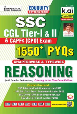 SSC CGL Tier 1 & Tier 2 & CPO Reasoning Chapterwise & Typewise 1550+ PYQs Only Eduquity Pattern Ready PYQs 2026 Edition (English Medium) (5960)