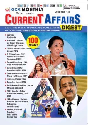 KICX Monthly Current Affairs Digest June 2026 (English Medium) (6002)