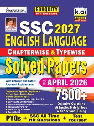 SSC English Language Chapterwise & Typewise PYQs Eduquity Pattern Ready with Smart Solutions PYQs + SSC All Time Hit & Test Yourself Total 7500+ Questions (English Medium) (6018)