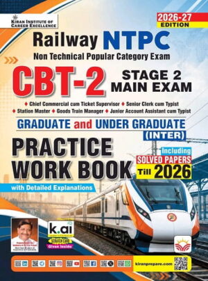 Railway NTPC CBT 2 Graduate & Undergraduate Stage 2 Main Exam Practice Work Book Including Solved Paper 2026 Edition (English Medium) (6149)