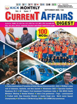KICX Monthly Current Affairs Digest September 2026 (English Medium) (6160)