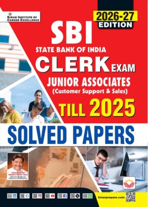 SBI Clerk Junior Associates Solved Papers PYQs 2026 - 2027 Edition (English Medium) (6176)
