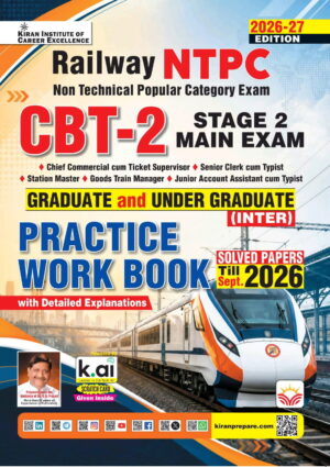 Railway NTPC CBT 2 Graduate & Undergraduate Stage 2 Main Exam Practice Work Book Including Solved Paper 2026-2027 Edition (English Medium) (6288)